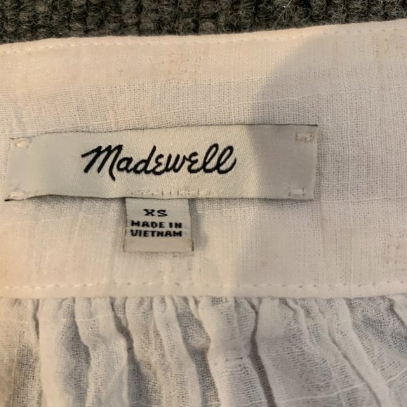 Madewell Women's White Puff Short Sleeve Blouse XS - Picture 3 of 4